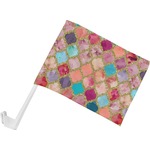 Glitter Moroccan Watercolor Car Flag - Small