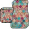 Glitter Moroccan Watercolor Car Floor Mats Set - 2 Front & 2 Back