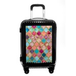 Glitter Moroccan Watercolor Carry On Hard Shell Suitcase