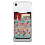 Glitter Moroccan Watercolor 2-in-1 Cell Phone Credit Card Holder & Screen Cleaner