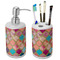 Glitter Moroccan Watercolor Ceramic Bathroom Accessories