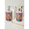 Glitter Moroccan Watercolor Ceramic Bathroom Accessories - LIFESTYLE (toothbrush holder & soap dispenser)