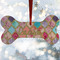 Glitter Moroccan Watercolor Ceramic Dog Ornament