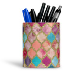Glitter Moroccan Watercolor Ceramic Pen Holder
