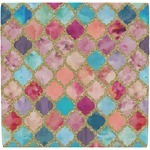 Glitter Moroccan Watercolor Ceramic Tile Hot Pad