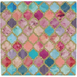 Glitter Moroccan Watercolor Ceramic Tile Hot Pad