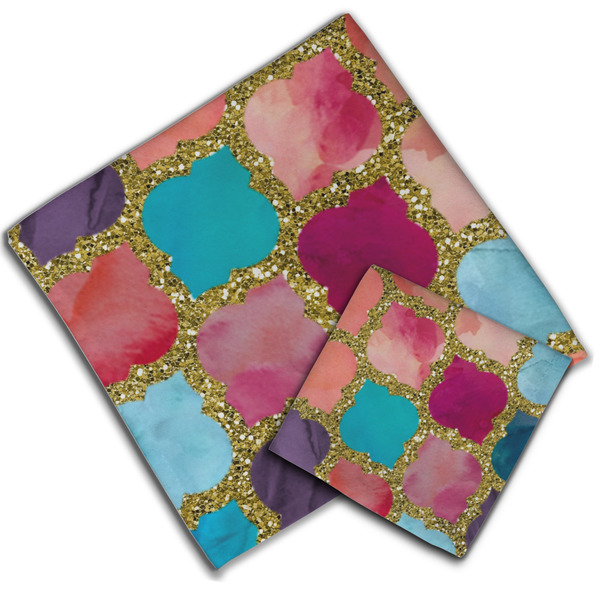 Glitter Moroccan Watercolor Cloth Napkins - Personalized Lunch & Dinner (PARENT MAIN)