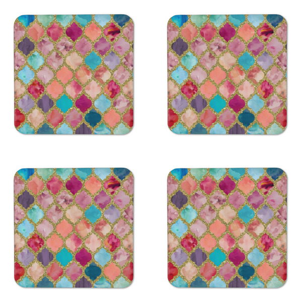 Glitter Moroccan Watercolor Coaster Set - APPROVAL