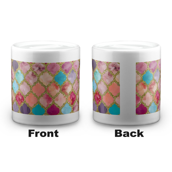Glitter Moroccan Watercolor Coin Bank - Apvl