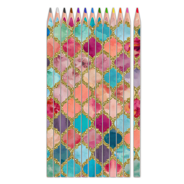 Custom Glitter Moroccan Watercolor Colored Pencils