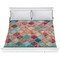 Glitter Moroccan Watercolor Comforter - King