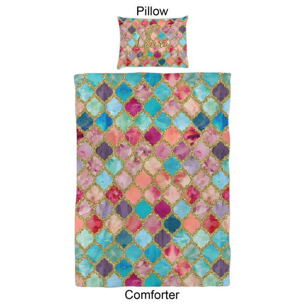Glitter Moroccan Watercolor Comforter Set - Twin XL - Approval