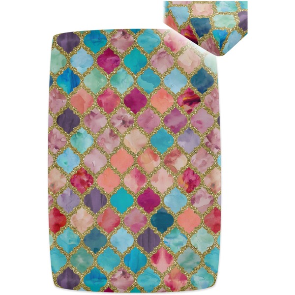 Glitter Moroccan Watercolor Crib Fitted Sheet - Apvl