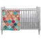 Glitter Moroccan Watercolor Crib Comforter / Quilt