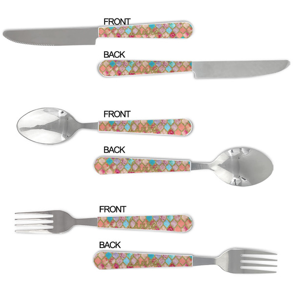 Glitter Moroccan Watercolor Cutlery Set - APPROVAL