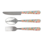 Glitter Moroccan Watercolor Cutlery Set