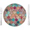 Glitter Moroccan Watercolor 10" Glass Lunch / Dinner Plates - Single or Set