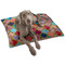 Glitter Moroccan Watercolor Dog Bed - Large LIFESTYLE