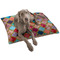 Glitter Moroccan Watercolor Dog Bed - Large