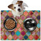 Glitter Moroccan Watercolor Dog Food Mat - Medium LIFESTYLE