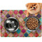 Glitter Moroccan Watercolor Dog Food Mat - Small