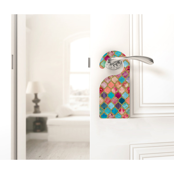 Glitter Moroccan Watercolor Door Hanger - LIFESTYLE