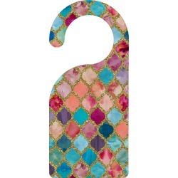 Glitter Moroccan Watercolor Door Hanger