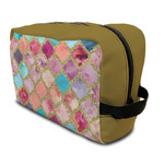 Glitter Moroccan Watercolor Toiletry Bag / Dopp Kit