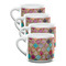 Glitter Moroccan Watercolor Double Shot Espresso Mugs - Set of 4 Front