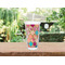 Glitter Moroccan Watercolor Double Wall Tumbler with Straw Lifestyle