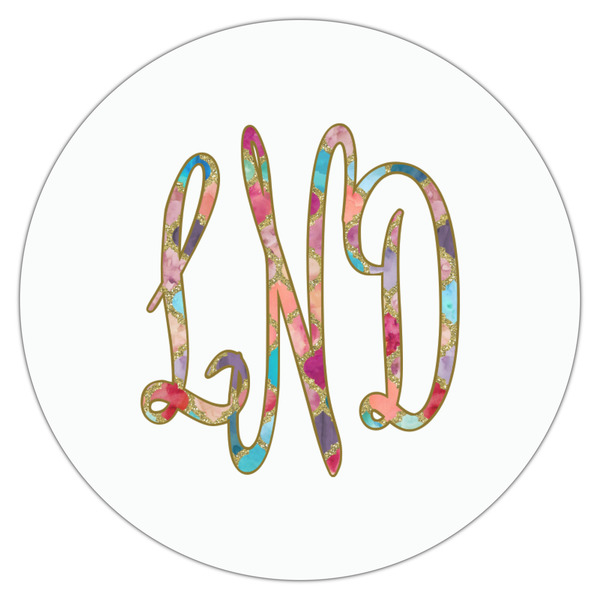 Glitter Moroccan Watercolor Drink Topper - Medium - Single