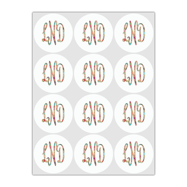 Glitter Moroccan Watercolor Drink Topper - Small - Set of 12