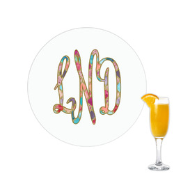 Glitter Moroccan Watercolor Printed Drink Topper - 2.15"