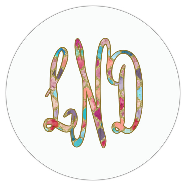 Glitter Moroccan Watercolor Drink Topper - Small - Single