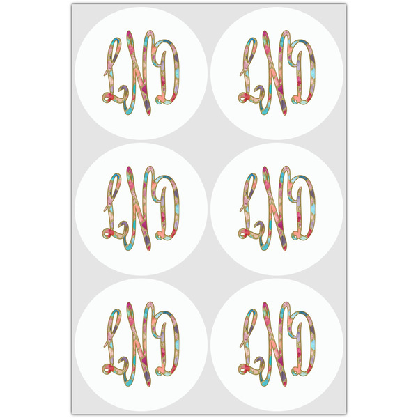 Glitter Moroccan Watercolor Drink Topper - XLarge - Set of 6