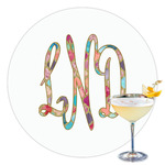 Glitter Moroccan Watercolor Printed Drink Topper - 3.5"