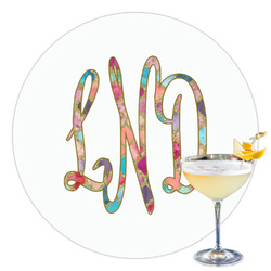 Glitter Moroccan Watercolor Printed Drink Topper - 3.5"