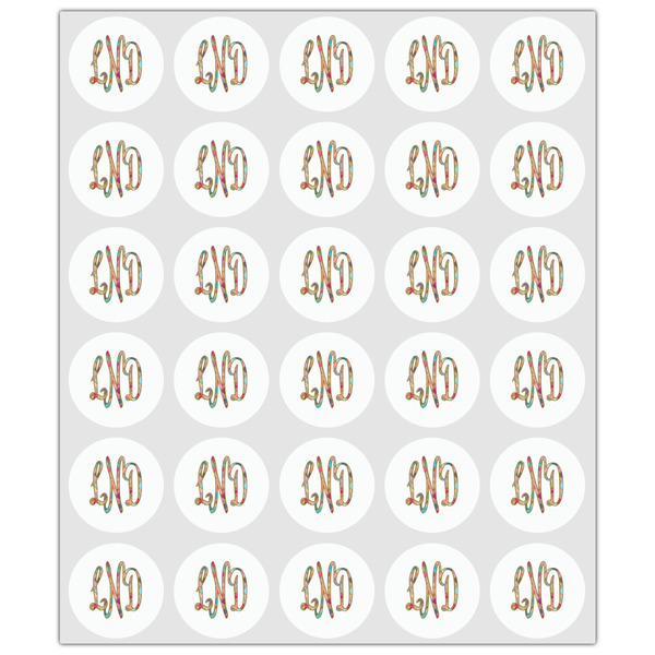 Glitter Moroccan Watercolor Drink Topper - XSmall - Set of 30