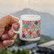 Glitter Moroccan Watercolor Espresso Cup - 3oz LIFESTYLE (new hand)