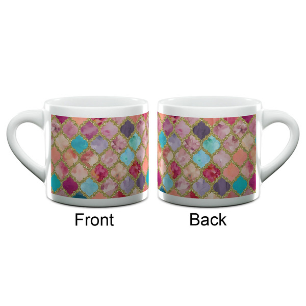 Glitter Moroccan Watercolor Espresso Cup - 6oz (Double Shot) (APPROVAL)