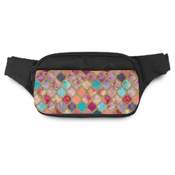 Glitter Moroccan Watercolor Fanny Pack - Modern Style