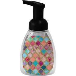 Glitter Moroccan Watercolor Foam Soap Bottle - Black