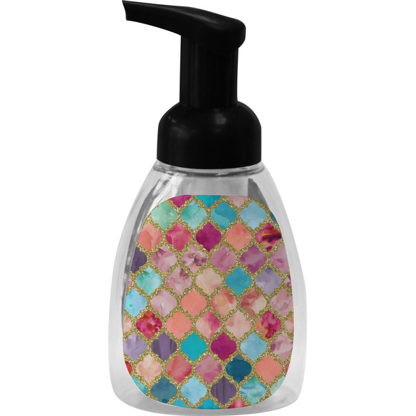 Glitter Moroccan Watercolor Foam Soap Bottle