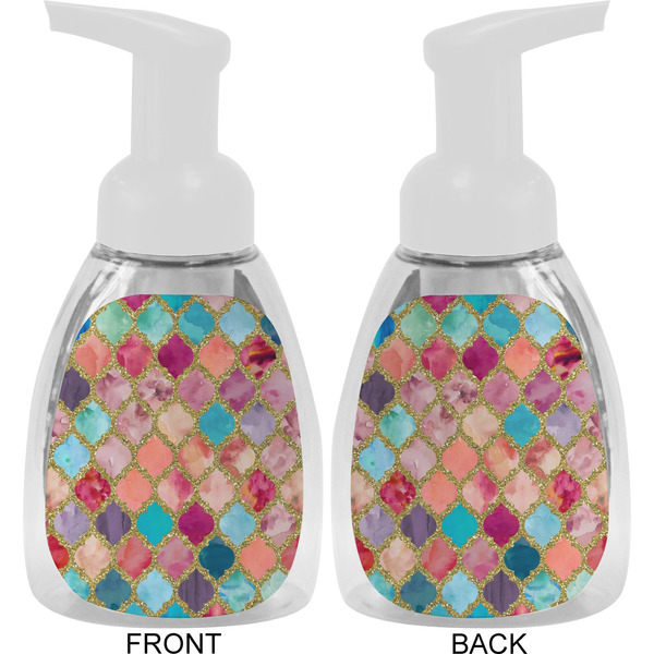 Glitter Moroccan Watercolor Foam Soap Bottle Approval - White