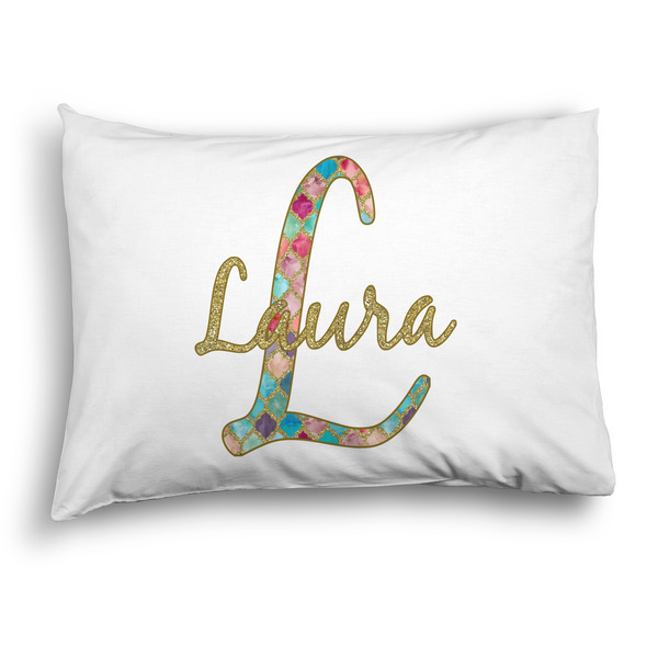 Custom Glitter Moroccan Watercolor Pillow Case - Standard - Graphic