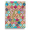 Glitter Moroccan Watercolor Garden Flags - Large - Double Sided - BACK