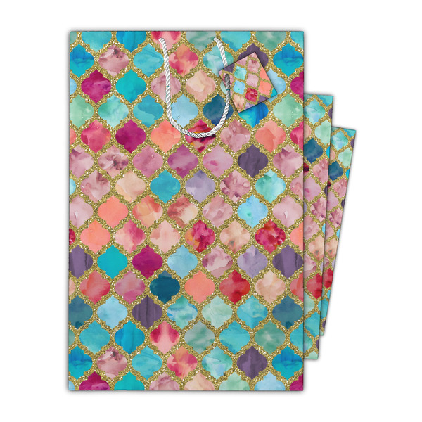 Glitter Moroccan Watercolor Gift Bags - Parent/Main