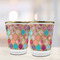 Glitter Moroccan Watercolor Glass Shot Glass - with gold rim - LIFESTYLE
