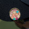 Glitter Moroccan Watercolor Golf Ball Marker Hat Clip - Gold - On Hat