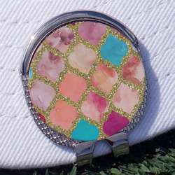 Glitter Moroccan Watercolor Golf Ball Marker - Hat Clip